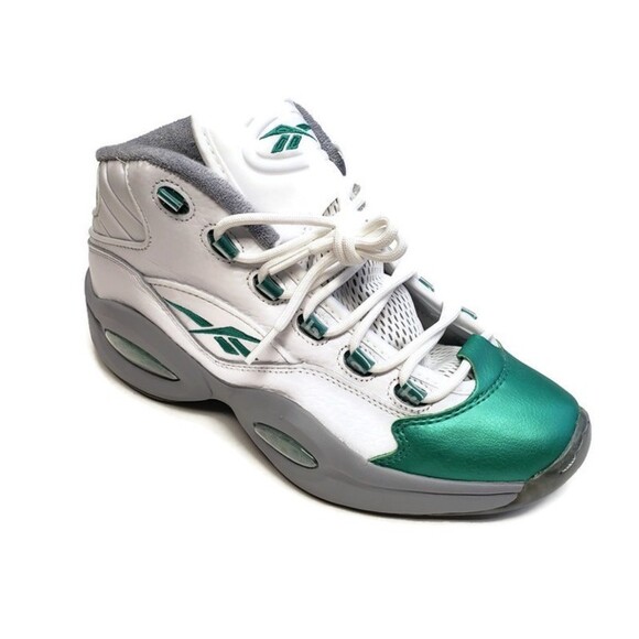 Reebok Size 8 Question Mid Gridiron Philadelphia Eagles Shoes White Green FZ3993 main image 8
